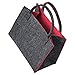 Produktbild LaFiore24 Hochw. Filztasche Einkaufstasche Filz Shopper Festival Damen Handtasche grau-rot
