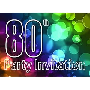 80th Theme Birthday Party Einladungen Einladungen Kinder Erwachsene Männer / Frauen