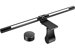 OOWOLF 20.1" Monitor Light Bar with Remote Control, with Backlight, CRI≥98 Dimmable Desk Lamp 3 Color LED Monitor Light Bar, Neutralize Blue-ray Computer Monitor Lamp for Eyes-Care, E-Reading