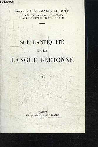 Download SUR L ANTIQUITE DE LA LANGUE BRETONNE Download SUR L ANTIQUITE DE LA LANGUE BRETONNE