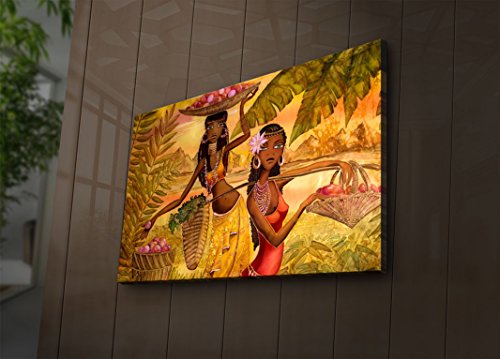 Asir Group LLC 4570İACT-55 Shining Dekorativ Led Beleuchtet Leinwand Malerei, bunt - 2