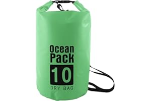 ACXILEXY Bolsa Estanca, 10 L Bolsa Estanca con Correa de Hombro Ajustable, Bolsa Seca Impermeable Flotante, Mochila Impermeable para Deportes al Aire, Playa, Natación, Surf, Canotaje, Kayak