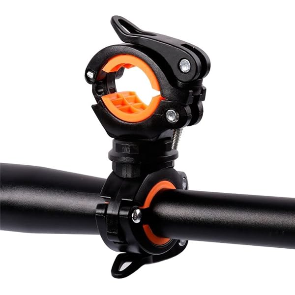 LED Flashlight Clip – 360° Swivel Handlebar Mount For Bicycles, Easy Installation
