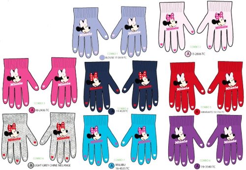 Preisvergleich Produktbild Handschuhe Kinder Mädchen Minnie Gedruckt Herzen Den Finger flieder Du