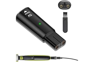 Azlanway 5V Type-C Chargeur Adaptateur pour Phillips OneBlade QP2734 QP2724 QP2824 QP2834 QP4631 MG5910 MG7910 MG9510 QP1924 QP1324 USB-C Shaver Tondeuse Charger Converter Compatible avec Philipp