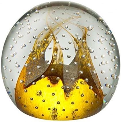 Caithness GlassPiece Crystal Cauldron Gold Celebrations Paperweight, Multi-Coloured