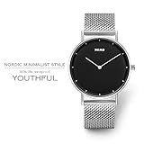 READ Quarzuhr, Top-Marke, ultradünne Armbanduhren (Metallic-Black)