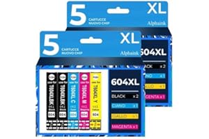 alphaink 10 Cartucce Compatibili con Epson 604 XL 604XL per Expression Home XP-2200 XP-2205 XP-3200 XP-3205 XP-4200 XP-4205 WORKFORCE 2910DWF 2930DWF 2935DWF 2950DWF (4Nero 2Ciano 2Giallo 2Magenta)