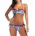 Produktbild homee Bademode - Sommer Western Ms. Printed Badeanzug Beach Halter Neckholder Bikini Zweiteiler,Im Bild,S