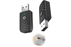 COALWOP 3 en 1 Adaptateur Bluetooth pour TV – Émetteur/Récepteur USB Bluetooth 5.0, Portée 15m, 3,5mm Audio – Dongle Bluetooth Plug-and-Play pour TV/Voiture/Haut-parleurs, 2pcs