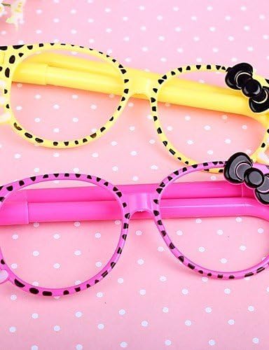 Cute Eyeglass Blue Ink Ballpoint Pen(Random Color)