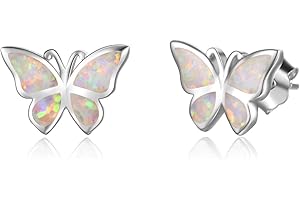 WINNICACA Schmetterling Opal Schmuck Sterling Silber Geschenk für Frauen