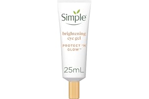 Simple Protect 'n' Glow Brightening Eye Gel Reduces Dark Circles and Relieves Screen-Stressed, Tired Eyes for Sensitive Skin 25 ml