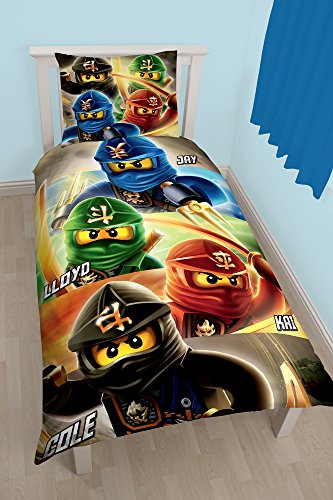 Lego Ninjago Bettwäsche 2 tlg. 80x80 + 135x200 cm 100 % Baumwolle - deutsche Standard Größe -