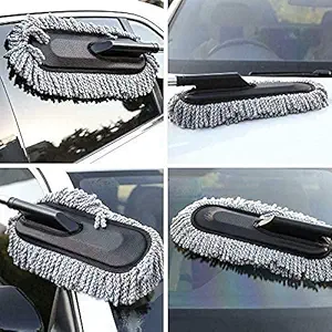 Rain Enterprise Microfiber Flexible Duster Car Wash | Car Cleaning Accessories | Microfiber | Brushes | Dry/Wet Home, Kitchen, Office Cleaning Brush with Expandable Handle