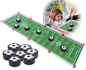 Toyshine Slide and Play Table Football Game - Indoor Table Games for Whole Family, Kids and Adults - Portable Set, 6 Pucks