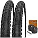 Produktbild Set: 2 x Schwalbe BMX Reifen Jumpin Jack Schwarz 20x2.10/54-406 + Conti SCHLÄUCHE Autoventil