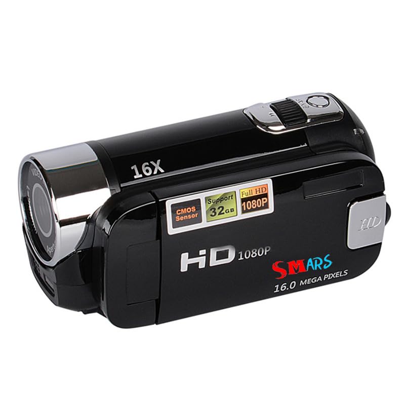 smars Handy Camcorder 16X Zoom Ultra HD 1080P Video Recorder with Rotatable LCD Display for Photography & Videography | MS-HDV-103