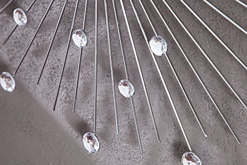 Extravagante Wanduhr SUNBURST mit Kristallen 50cm Uhr Uhren Küchenuhr - 4