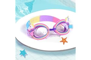 alslovkar Occhialini da Nuoto per Bambini, Occhialini da Nuoto dei Cartoni Animati, Protezione UV Anti-Appannamento Occhialini da Nuoto Confortevole Regolare per Bambini