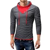 Cramberdy Herren Kapuzenpullover, Herren Pullover Mit Kapuze Herren Tops Outwear T-Shirt Herrenhemden Shirt Langarm Fitness Sweatshirt Casual Spleißen Hoodies Bluse Trainingsanzüge Slim-Fit Pullover