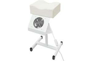 ACROSSPART Mobile Pediküre Stuhl, Fußpflegestuhl mit Absaugung, Höhenverstellbar Beinstütze, Salon Hocker, Maniküre Fußstütze, 31 * 28 * 45cm (Weiß)