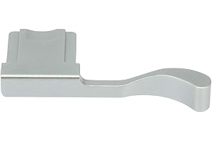 Haoge THB-XS Metal Hot Shoe Thumb Up Rest Thumbs Up Hand Grip Designed for Fujifilm Fuji FinePix X-E4 X100F X100V X-Pro2 XPro2 X-Pro3 XPro3 Camera Silver Better Balance & Grip Convenience