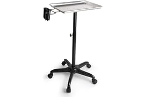 RibasuBB Friseur Trolley mit Rollen, Kosmetikwagen Salonwagen Friseursalon Friseurwagen Salon Trolley, Höhenverstellbares, fur Friseursalon Spa Tierhandlung Schönheitssalon