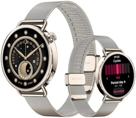 Xiaomi Watch S4 41mm: smartwatch compatto ultra-leggero da 32g, previsione ciclo, controllo della salute con un tap,150+modalità sportive, funzioni sicurezza, HyperOS 3, cinturino milanese Sunset Gold