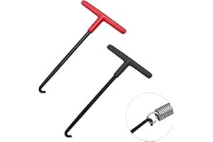 mkemka 2 Stück Auspuff Federhaken Federzieher Trampolin Werkzeuge Metall Federzug Haken T Haken Federzieher Motorrad Federspanner Federzieher für Motorräder Fahrräder Roller