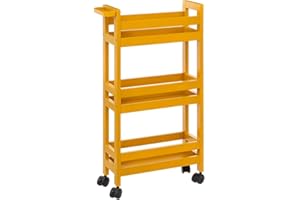 5 FIVE SIMPLY SMART 5five - carrello a 3 livelli su ruote colorama giallo senape