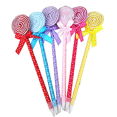 Preisvergleich Produktbild 5Pcs Lollipop Kugelschreiber Kurios Kinder Spielzeug Kugelschreiber Schreibfeder nette Schule-Briefpapier zufällige Farbe