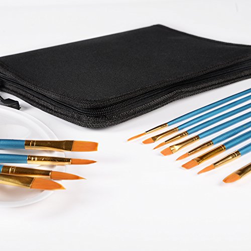 CONDA Artist 12stk Pinsel-Set mit Palette für Wasserfarben Öl Acryl Malerei - 4