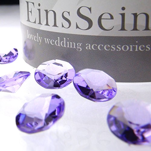 100x FUNKELNDE Diamantkristalle 12mm flieder EinsSein® Dekoration Dekosteine Diamanten FUNKELNDE Diamantkristalle Streudeko Konfetti Tischdeko Hochzeit - 2