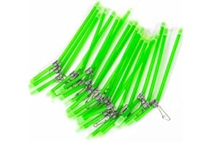 BOHRMA Lot de 20 tubes anti-enchevêtrement avec émerillons, accessoires de pêche, anti-enchevêtrement, avec émerillons, anti-enchevêtrement, manchons de pêche, accessoires