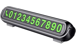 Temporaire de Carte de Stationnement de Voiture, MoreChioce Carte de Stationnement Temporaire de Voiture pour Plaque D'immatriculation de Téléphone Automobile Lumineux,Noir