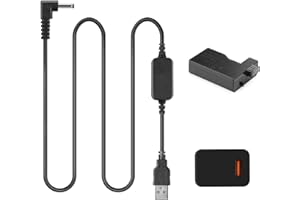 RAEISUSP ACK-E5 kabel USB + bateria Dummy LP-E5 DR-E5 DC łącznik + adapter USB QC3.0 do Canon EOS 450D 500D 1000D XS XSi T1i