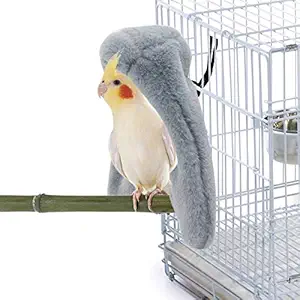 Rypet Cozy Corner Fleece Bird Blanket - Parrot Cage Snuggle Hut Warm Bird Nest House Bed Hanging Hammock Toy for Parakeet Cockatiel African Grey Variety of Amazon Parrots Medium