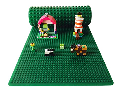 Icellent Green Silicone Brick Building Play Mat, 12