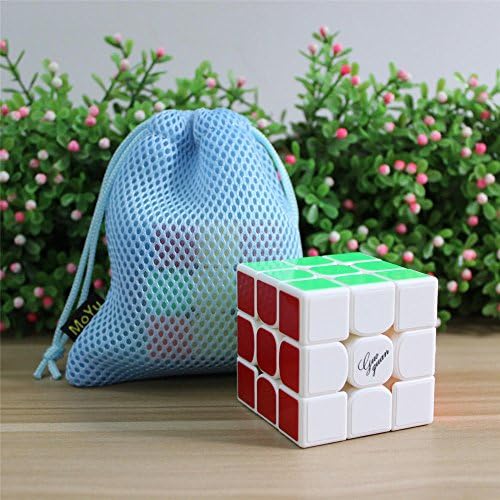New MoYu GuoGuan YueXiao 3x3x3 Magic Cube Speed Puzzle Cube smooth turning Cube Toy Magic Cube + One Cube Bag (White)