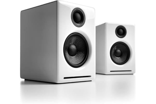 Audioengine Enceintes de Bureau sans Fil Bluetooth A2 Plus - Enceintes d'ordinateur 60 W pour la Musique et Les Jeux