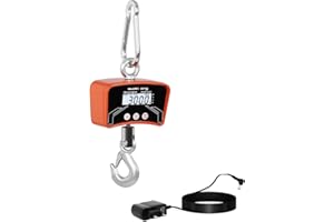 STEINBERG SYSTEMS Steinberg Crochet Peseur Balance à Grue Professionnelle SBS-KW-300/100 (300 kg / 100 g, kg/lbs/N, structure en aluminium moulé, 3 x AA = durée de fonctionnement 150h, LCD)