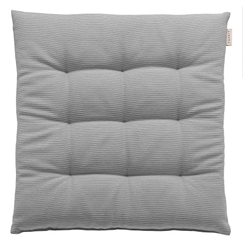 Esprit Home 21455-011-40-40 Needlestripe Steppkissen, Stoff, Dunkelgrau, 40 x 40 cm