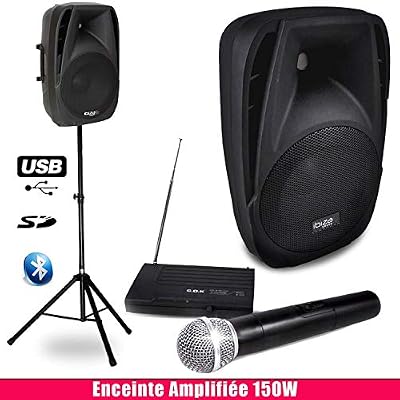 Ibiza sound Pack sono portable Enceinte amplifiée 150W, micro