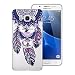 Produktbild CE-Link Samsung Galaxy J7 2016 Hülle Weiche Silikon Transparent Handyhülle Durchsichtig Schutzhülle Rotierendem Ring Ultra Dünn Slim Backcover mit Fingerhalterung Ständer Silicone TPU Bumper Crystal Kirstall Klar Clear Handy Tasche Schale Etui Weich Handytasche Kreative Motiv Muster für Galaxy J7 2016 (5,49 Zoll) Case Cover - Blue Wind Chimes