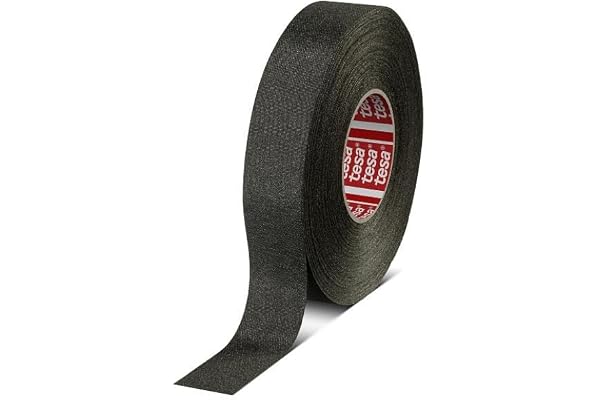 Dpm Tapes - tesa 51036 Svart PET-Textiltejp för Kabelstammar i Bil och Motorcykel, Nötnings- och Värmetålig, 19 mm x 25 m
