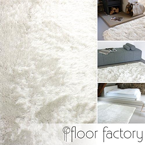 floor factory Soft Shaggy rug Prestige white ivory 120x170 cm (5'7"x4'0") modern rug with extra long pile