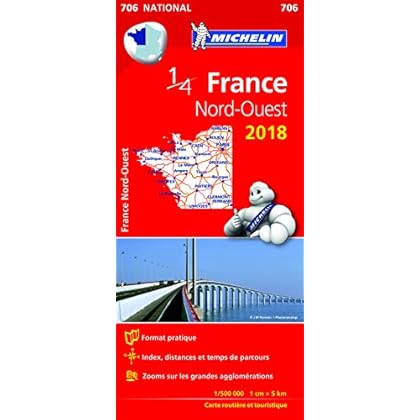 Carte France Nord-Ouest Michelin 2018
