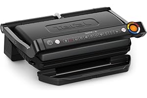 Tefal OptiGrill+ XL, Intelligenter Kontaktgrill, Perfekte Ergebnisse, Erneuerte Kochstufenanzeige, Keine Überwachung, 9 automatische Programme, Pflegeleicht, XL, Gesundes Grillen, 2000 Watt, GC727810