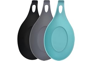 GWAWG 3PCS Repose CuillèRe Cuisine, Cuillere en Silicone, pour Bois, Fer à Repasser, Thé,Articles de Articles Table,pour La Le Salon, Etc
